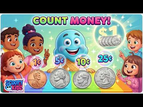 Kids Songs Learning Numbers | Count Coins to $1! | Nursery Rhymes