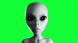 Alien Talking. Close Up. UFO. Green Screen 4k Footage. Stock Video - Video of xfiles, horror: 84814707
