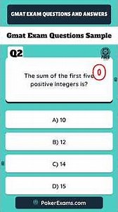 Gmat Exam Questions Sample