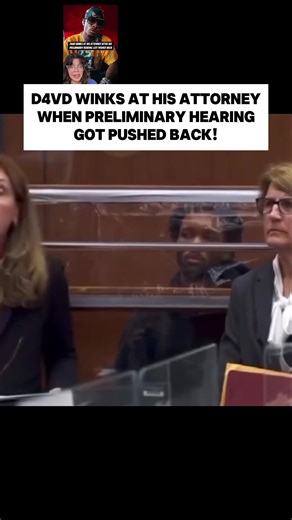 D4VD winks at his attorney when preliminary hearing got pushed back! #fyp #d4vd #celeste