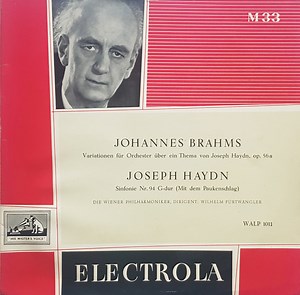Johannes Brahms, Joseph Haydn, Die Wiener Philharmoniker, Wilhelm Furtwängler - Variationen Für Orchester Über Ein Thema Von Haydn, Op. 56a / Sinfonie Nr. 94 G-Dur (Mit Dem Paukenschlag)