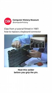 Before tutorials were readily available on YouTube, video demonstrations like this one were distributed on VHS tapes. 📼 This 1987 tutorial from the Osborne Computer Corporation shows how to repair various computer components at home. Some repairs are so simple they even had a child demonstrate them. For more complex tasks, such as fixing the keyboard connector, Osborned advised having some experience or seeking help from a technician. Note that this video is a condensed and edited version of th