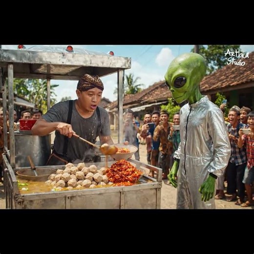 BAKSO LEGENDARIS! Sampai Alien Rela Datang dari Galaksi Lain 👽🍜 #AnfasaProject #videolucu #bakso