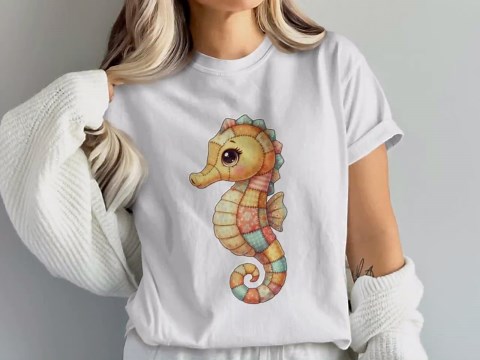 Quilted Seahorse PNG, Patchwork Clipart for Baby Sublimation DIY, Digital Download, T-shirt Design - Etsy
