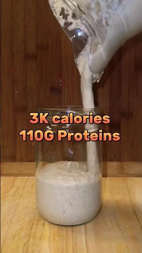 Bulking shake 3000 calories 😱 #bulk #diet #bodybuilding