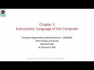 ISA تنظيم وعمارة الحاسب (الفصل الثاني 2)