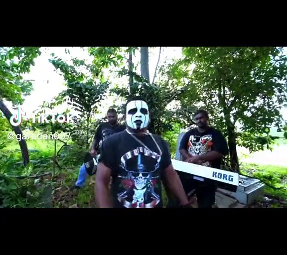 Outdoor Music Jam: Playing Guitar and Keyboard