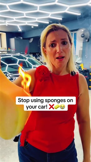 ❌🧽 Stop using a sponge when you wash your cars! They absorb the contaminants on your car and you automatically scrub them into the rest of your vehicle which also leaves you with more scratches 😢 #cars #loveforcars #cardetailing