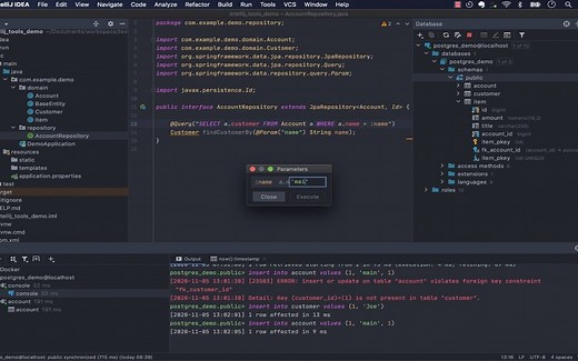 IntelliJ IDEA Database Tools 2020.3