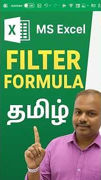 Excel Filter Function in Tamil #filterfunction #filter #filterformula #excel