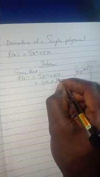 Derivative of a simple polynomial