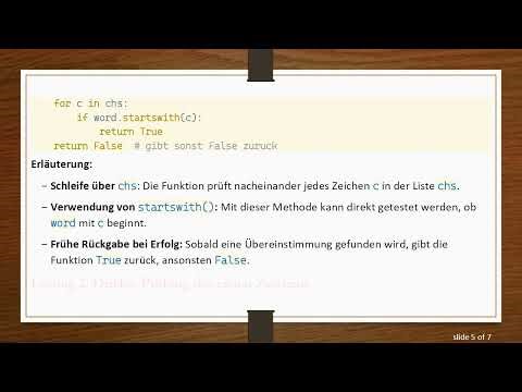 Die Lösung des Problems mit der starts_with Funktion in Python