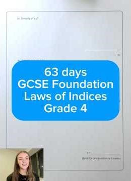63 days to go - GCSE Foundation Maths - Laws of Indices - Grade 4 #gcse #maths #revision