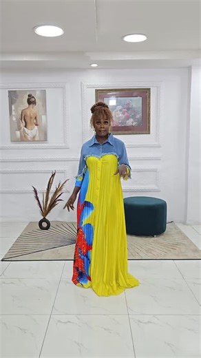 Yisau Ibitola Omowunmi on Instagram: "Colors popping in a denim mixed fabric with beauty all round . DRESS PRICE 58,000 SIZES AVAILABLE 10 12 14 16 18 20 22 MODEL IS A UK 12 WEARING A UK 12 FIT . ORDER YOUR SIZE AS THE OUTFIT IS TRUE TO SIZE STORE ADDRESS 11 MORRIS STREET ABULE IJESHA SAME ROAD AS YABATECH BACK GATE YABA LAGOS . KINDLY ORDER VIA IG DM OR OUR WHATSAPP LINK IN UP IN THE BIO."