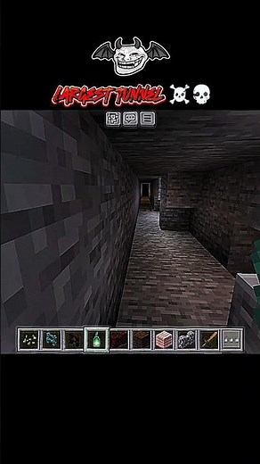 "Big Tunnel, Big Trouble ☠️" #minecraft #herobrine #shorts