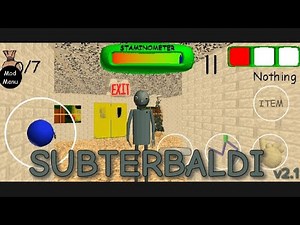 Is Baldi Grey?!? | SUBTERBALDI v2.1 | Mod Menu Android (Baldi's Basics Mod)