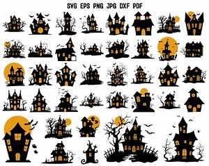 Haunted House SVG | Halloween SVG | Haunted House Silhouette | Scary Svg | Haunted House Clipart | Vector | Cut File | Cricut | Vinyl Decal - Etsy Canada