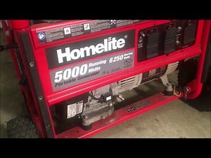 Homelite Generator - Will Not Start