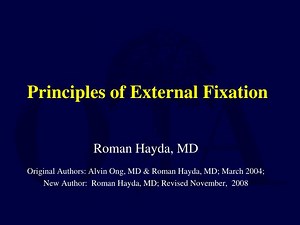 Principles of External Fixation - SlideServe