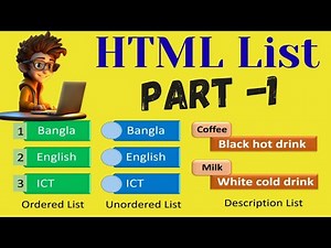 HTML List: Ordered Lists Part 01 | Learning by Coding 🔥 HTML Listing Ordering list|