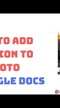 Adding Captions to Photos in Google Docs