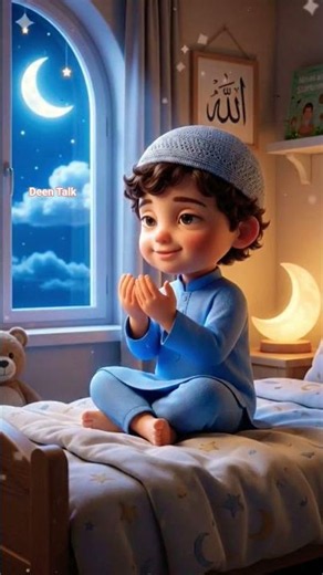 Sleep Dua for Kids 🌙 | Allahumma Bismika Amutu Wa Ahya 🤲 | Islamic Kids Video #shorts