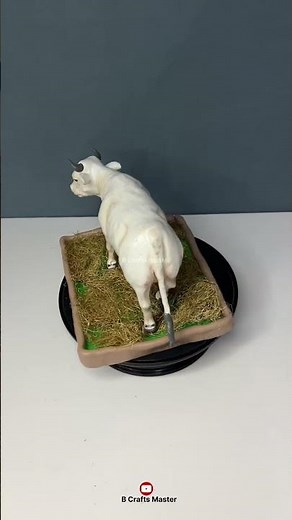 Clay cow making Easy #clayart #cowsculpture #claymodelling