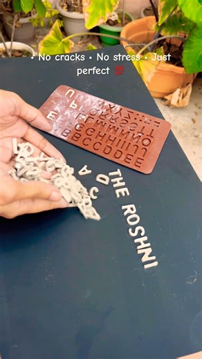 Making perfect clay letters was never this easy✨#ArtShorts #ClayArt #theroshni #ytshorts #yt #shorts