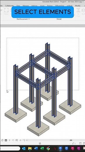 #revit - Column to Beam Connections Automated #construction #fyp #engineering #steel