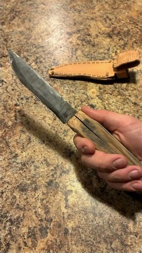 New hand made file knife and sheath