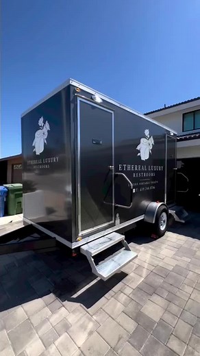 Our Luxury Portable Restrooms can easily parked almost anywhere. Dm or visit our web page to learn more. Choose Luxury ❤️