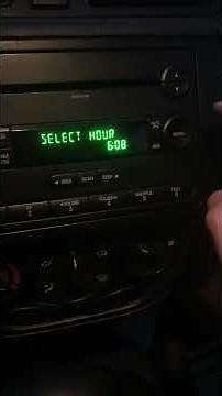2005 2012 Ford Clock Setting