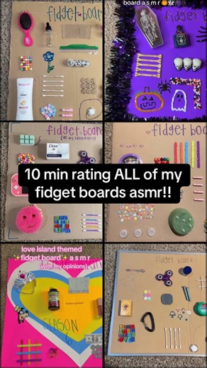 For those of you that wanted all of my fidget boards in one video 🖤 #fidgetboard #fidget #asmr #fypage #lowqualityasmr #lofiasmr #10minasmr