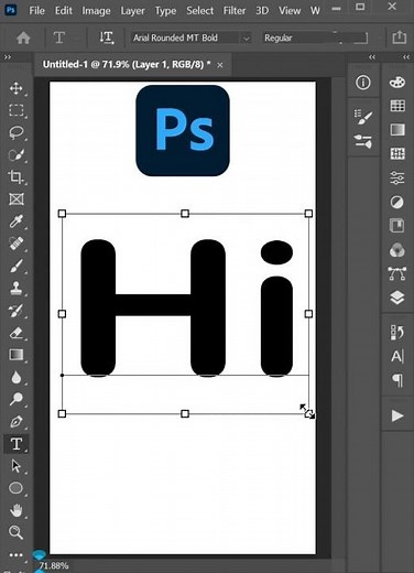 Amazing Gradient Text Effect in Photoshop ✨ #Make Colorful Gradient Text in Photoshop 🌈🔥 #Shorts