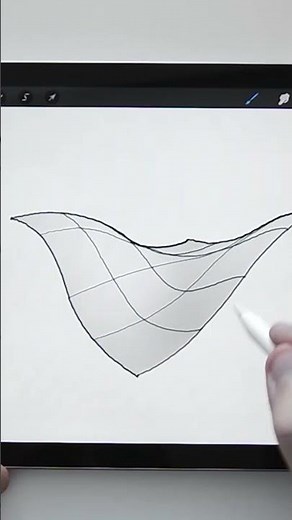 How to Draw Double-Curved Surfaces in Perspective #shorts