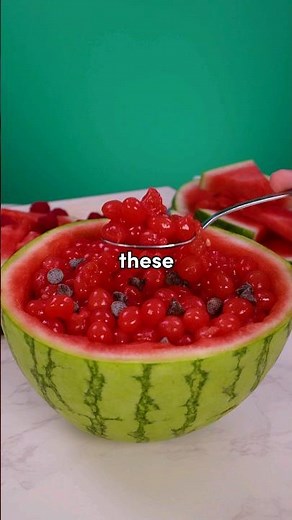 Did I successfully make WATERMELON popping boba? #summervibes