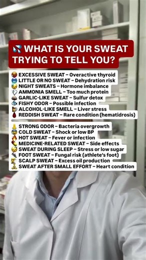 💦 WHAT IS YOUR SWEAT TRYING TO TELL YOU? #health #body #sweat