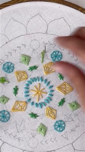 Ray stitch embroidery #shorts