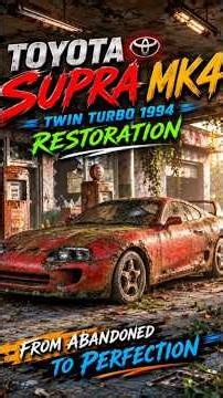 Toyota Supra MK4 Twin Turbo 1994 Renaissance Red ASMR Restoration. #toyotasupramk4 #toyotasupra