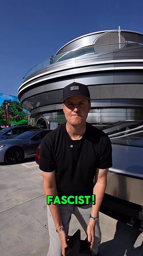 What's Inside? on Instagram: "Tesla Diner opened today, I’m filming an unboxing video of gummy bears, meanwhile getting heckled by people driving by. Diner is actual amazing and fun. Many Californians….not so much. We still mad at people that drive Electric cars made in America in 2025? 🤔 #tesla #tesladiner #elonmusk"