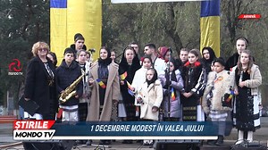ȘTIRILE MONDO TV - 1 DECEMBRIE MODEST ÎN VALEA JIULUI | Mondo TV