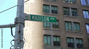 One way road sign in New York city