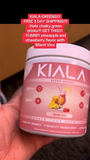 It’s the only green drink that ACTUALLY tastes like JUICE!!! So good!!! Let me know what you think!!! @kialanutrition #kiala #kialanutrition #kialagreens #greendrink