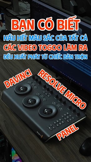 2.6K views · 33 reactions | Màu sắc của các video Togoo làm ra xuất phát từ chiếc bàn trộn Davinci Resolve micro panel  #filmmaker #davinciresolve #event #sukien #media | TOGOO Media | Facebook
