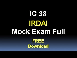 IC 38 Agent Exam 2025| IRDAI Life Insurance Agent Exam Online | Full Mock Test 10
