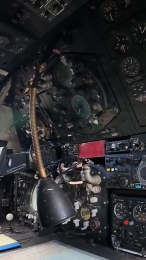 Inside the cockpit of an Avro Vulcan Bomber