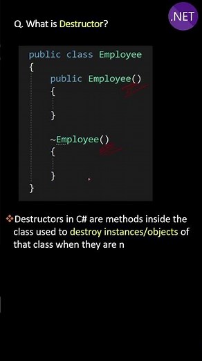 What is Destructor ?
