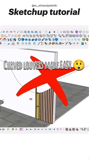 Curved Louvers in SketchUp – EASY Method 😲