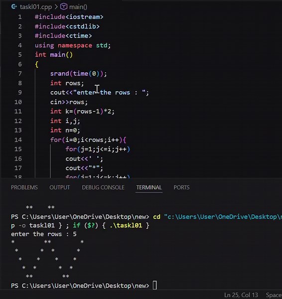 #c #programming #patternprinting | Rifza Zaheer