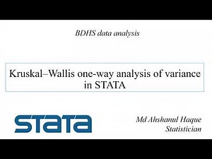 Kruskal–Wallis one-way analysis of variance in STATA
